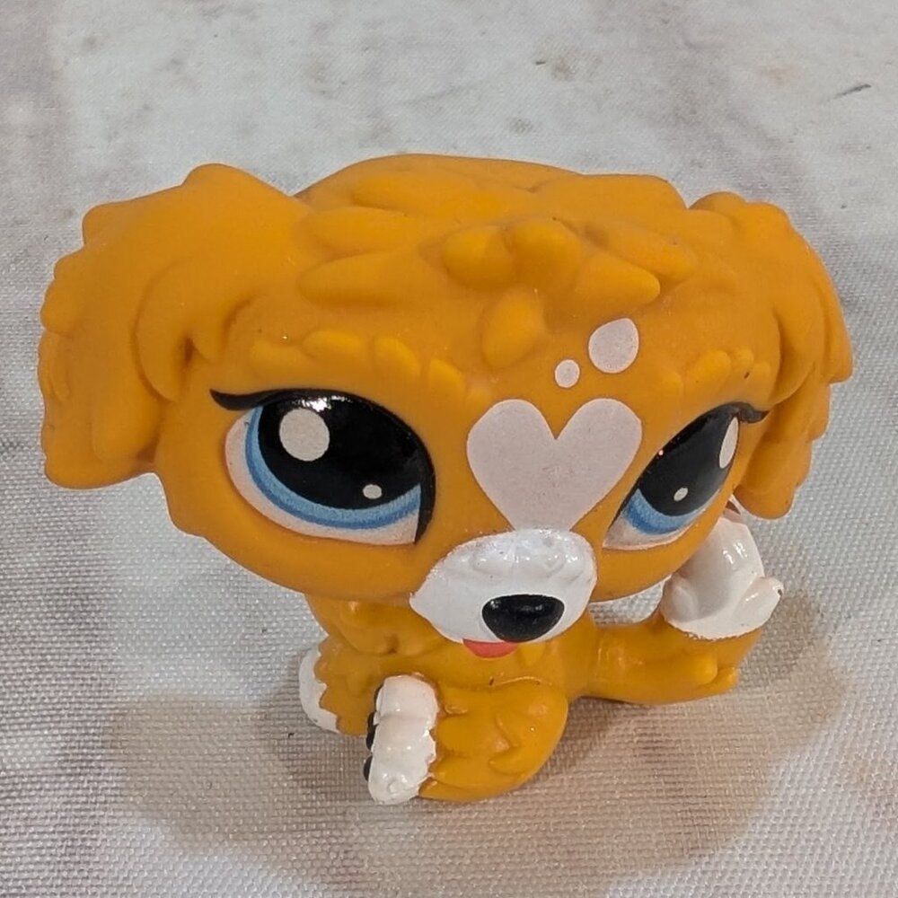 Hasbro Orange Plastic Labradoodle Dog Littlest Pet Shop Adventure Action Figure